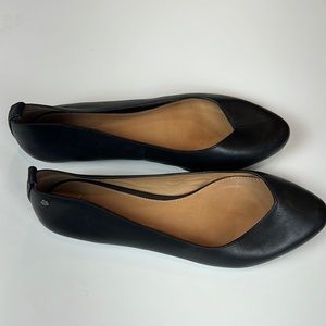 UGG leather black flats